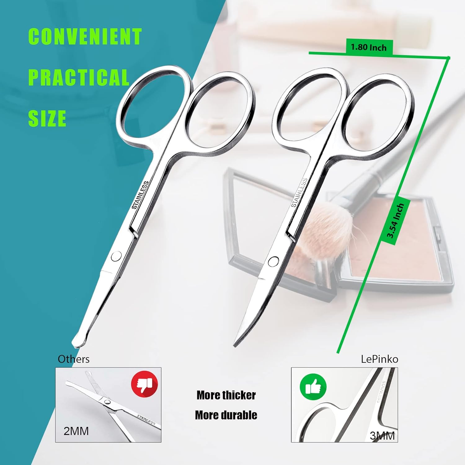 Detalle 2 de Grooming Scissors 2pcs 3.54in ✂