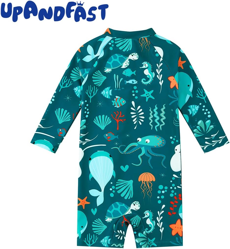 Thumbnail 2 de upandfast Baby Badeanzug mit Schrägem Reißverschluss – UPF 50+ für Baby Junge und Mädchen