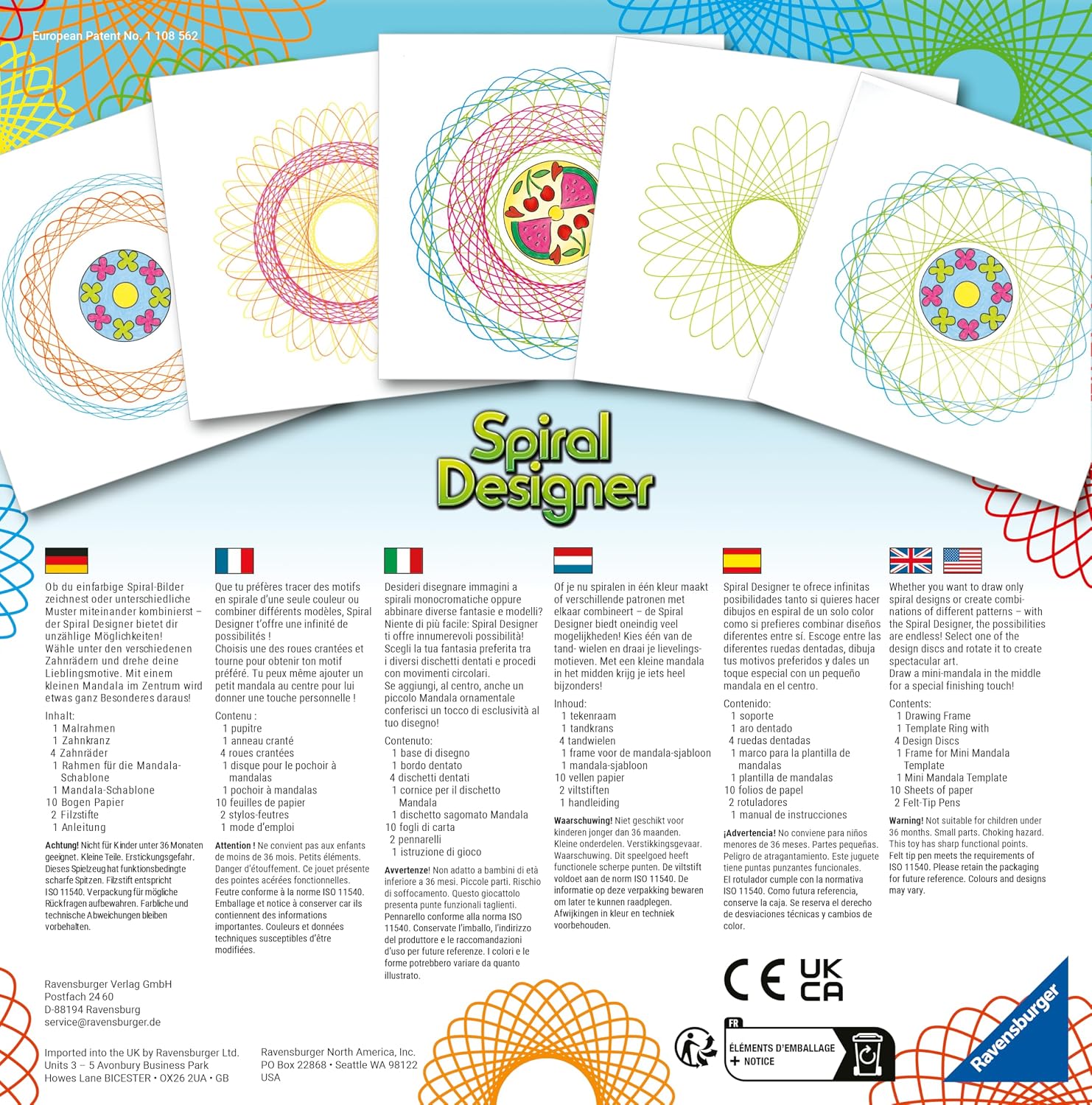 Thumbnail 6 de Ravensburger Spiral-Designer – Zeichnen lernen ab 6 Jahren, kreatives Set für Spiralbilder und Mandalas