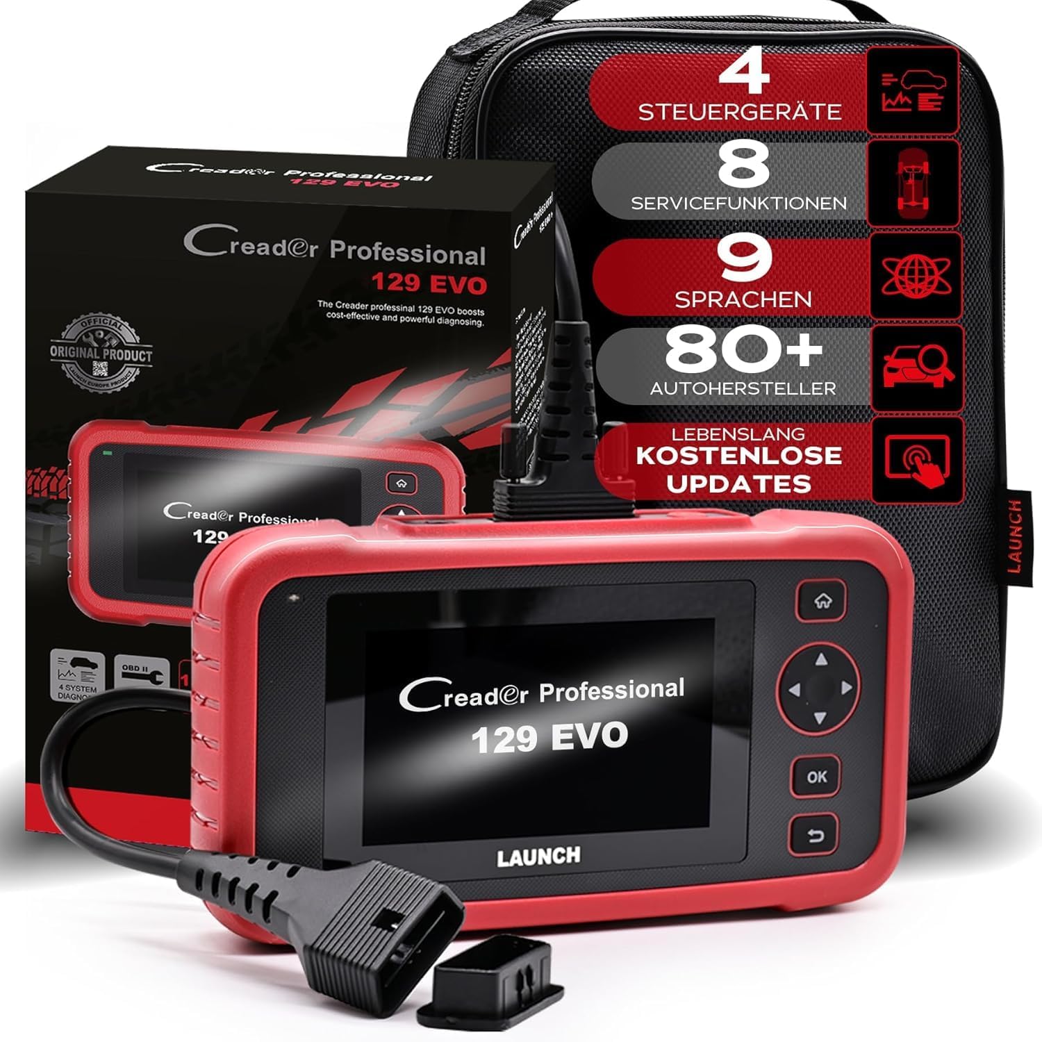 Detalle de Launch CRP129EVO 4 sistemas diagnóstico multimarca