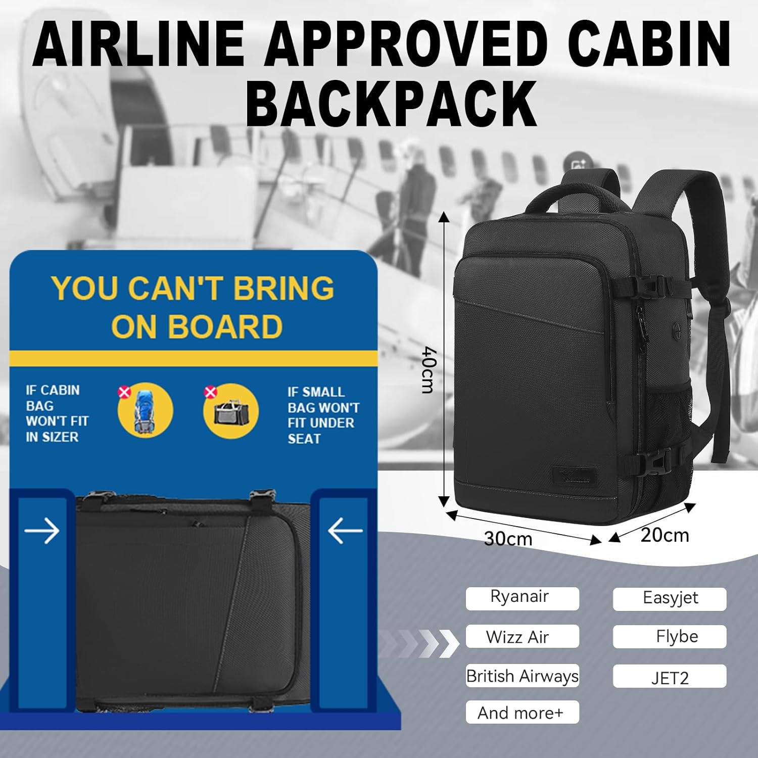 Thumbnail 1 de Yankony 24L cabin backpack 40x30x20