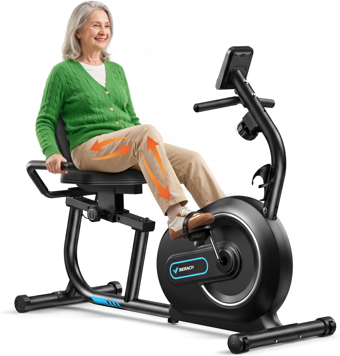Detalle de MERACH Recumbent Exercise Bike with 8-Level Resistance