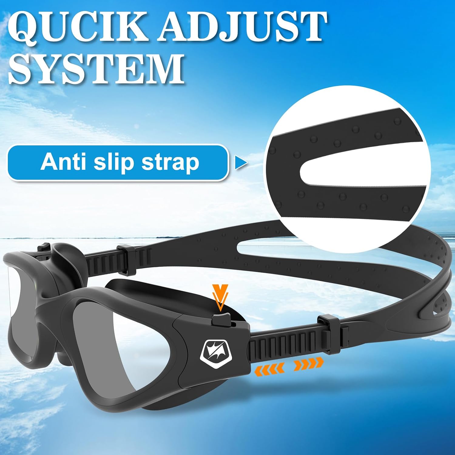 Detalle 1 de WIN.MAX Swimming Goggles with Silicone Frame