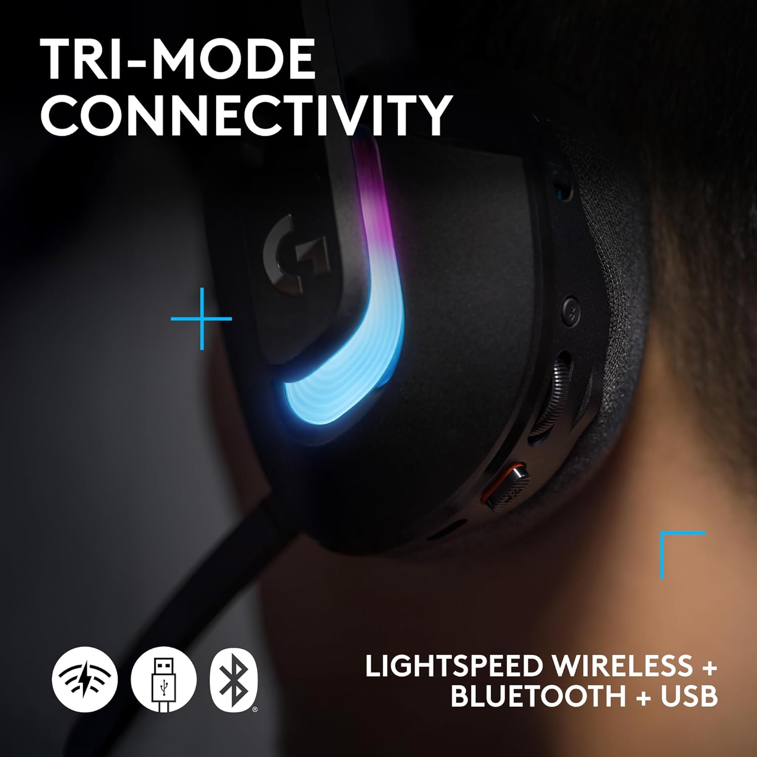 Detalle 1 de Logitech G G522 wireless gaming headset Bluetooth