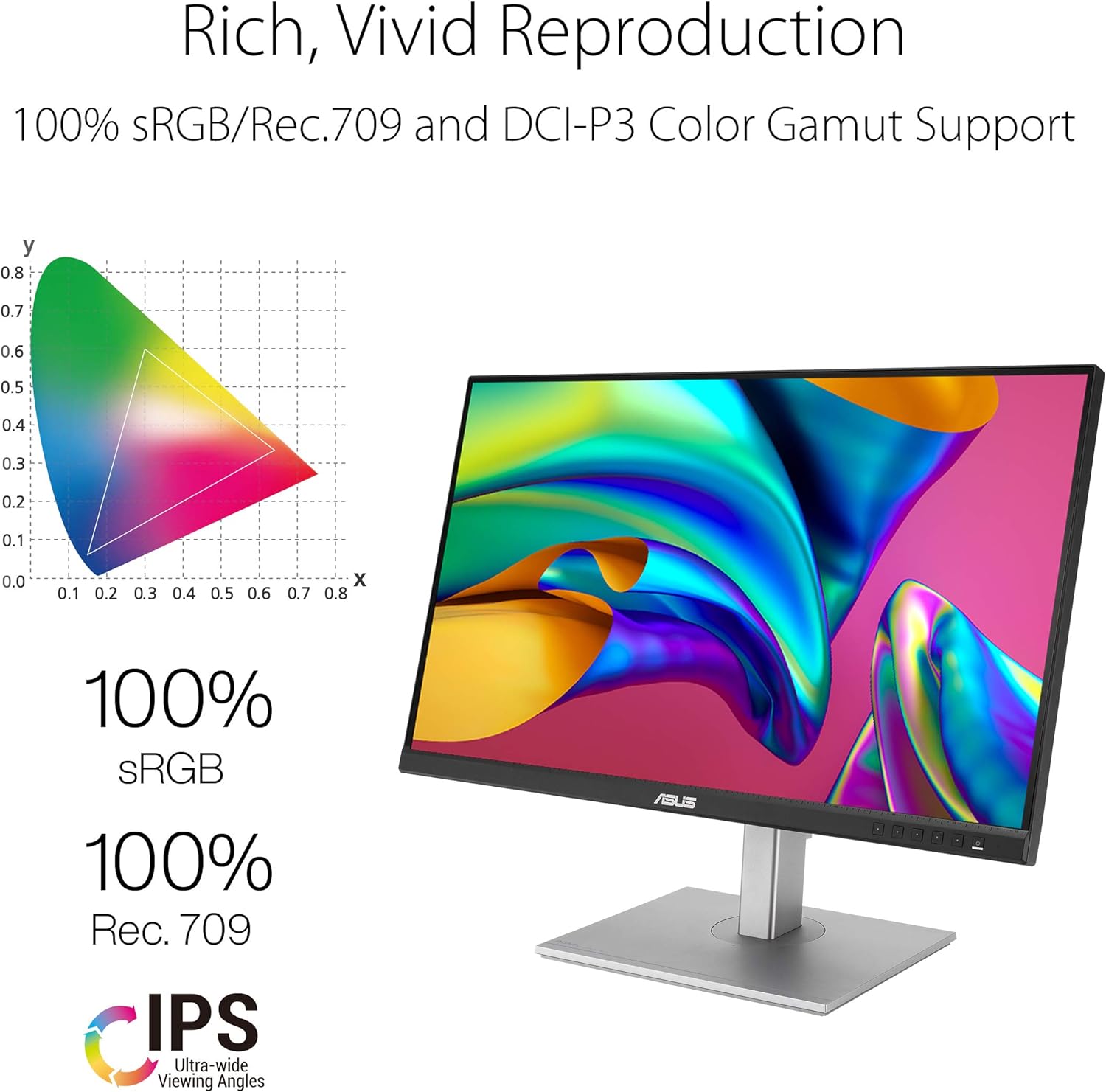 Thumbnail 1 de ASUS ProArt Display PA278CV Professional Monitor – 27-inch
