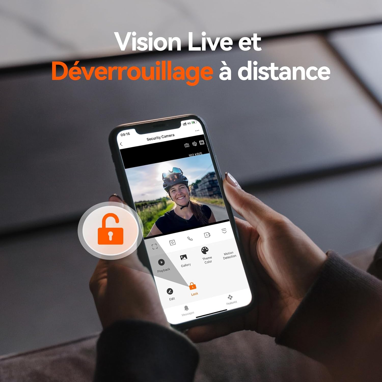 Detalle de TMEZON Y73 Visiophone connecté WiFi, 7'' LCD Full HD 1080P, 2 fils - Portier vidéo avec RFID et déverrouillage à distance
