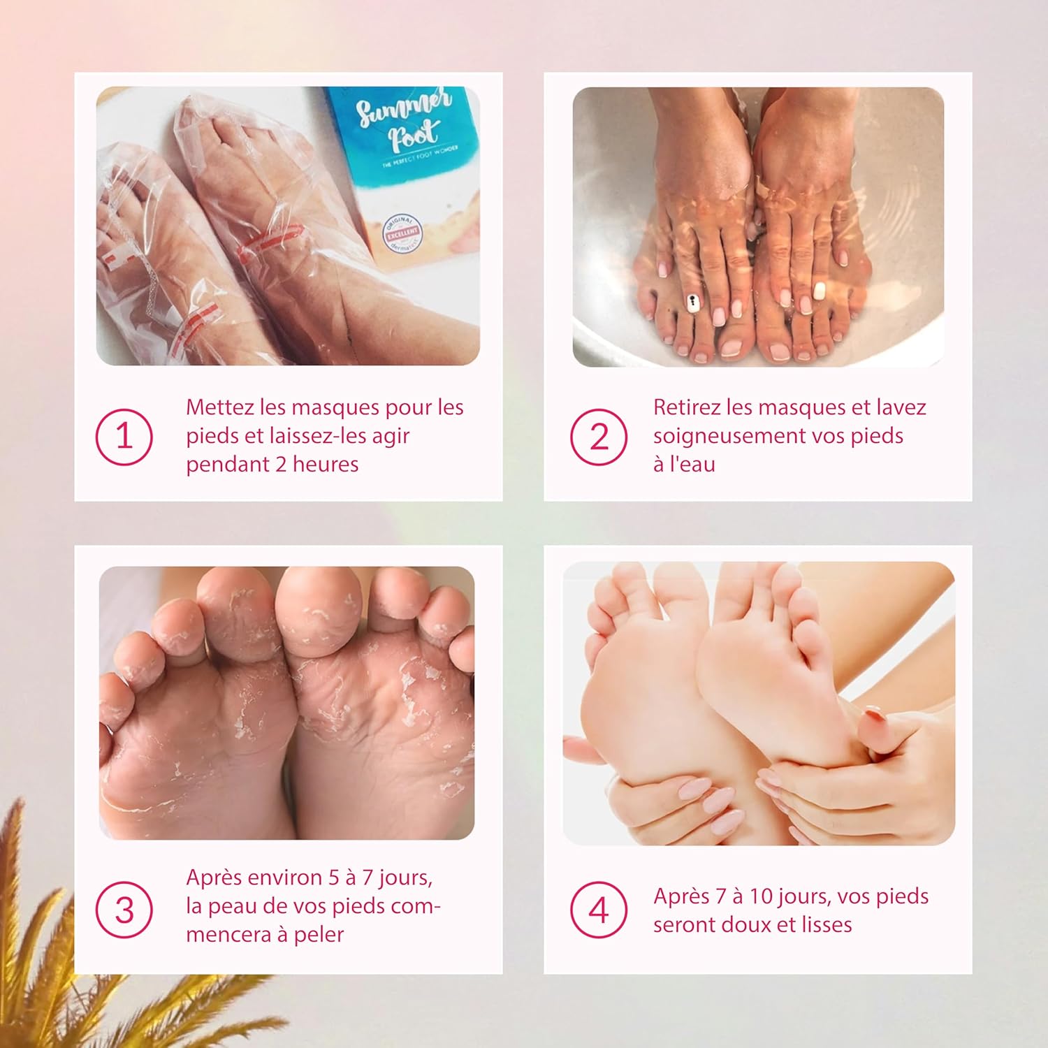 Detalle de Summer Foot masque premium pour les pieds – élimine callosités et laisse les pieds doux