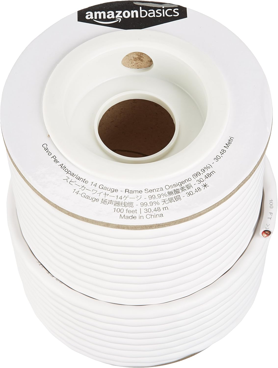 Thumbnail 1 de Amazon Basics Speaker Wire 12 AWG en cuivre OFC sans oxygène – 30,5 m, blanc