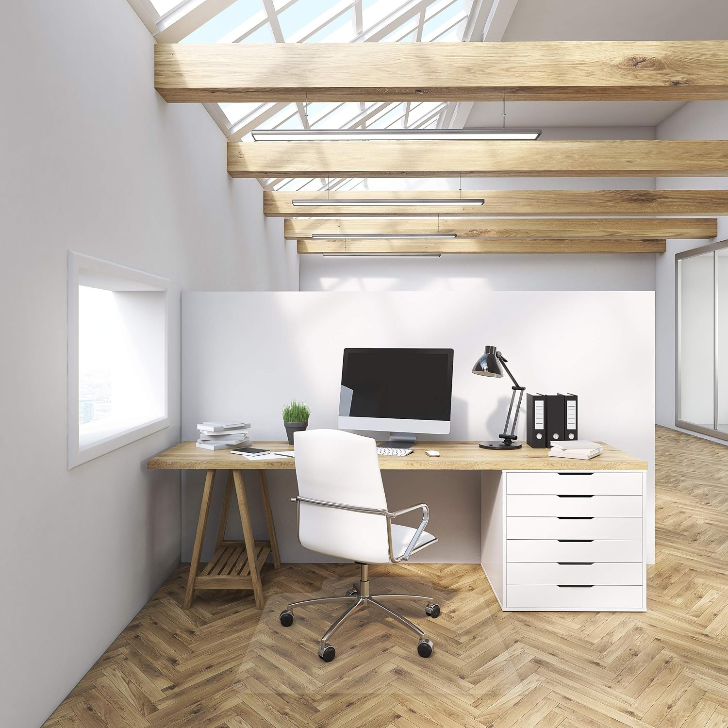 Detalle de Floordirekt PRO Bürostuhlunterlage 114 x 200 cm – transparente Bodenschutzmatte für Hartböden