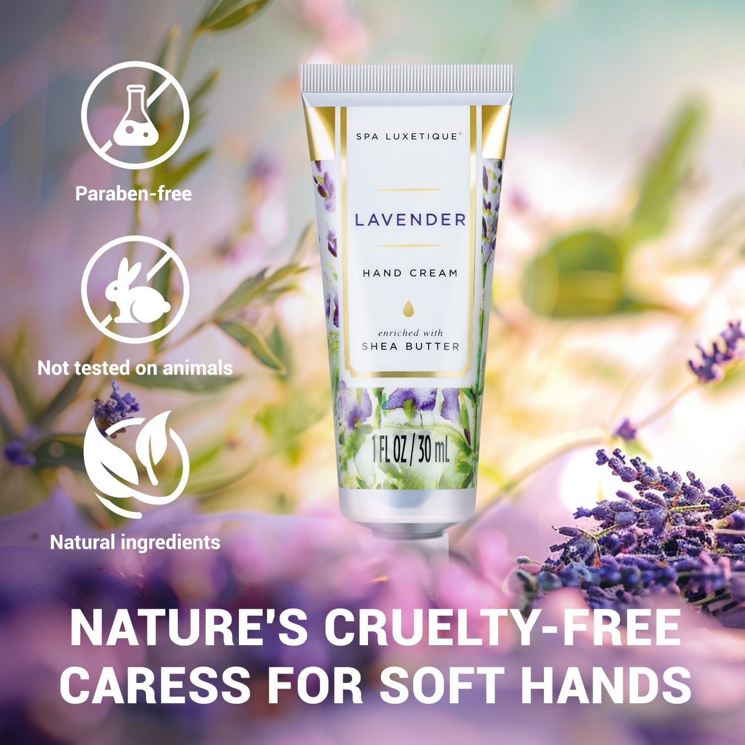 Detalle de Spa Luxetique 6-Piece Hand Cream Set, Travel Size with Aloe and Vitamin E