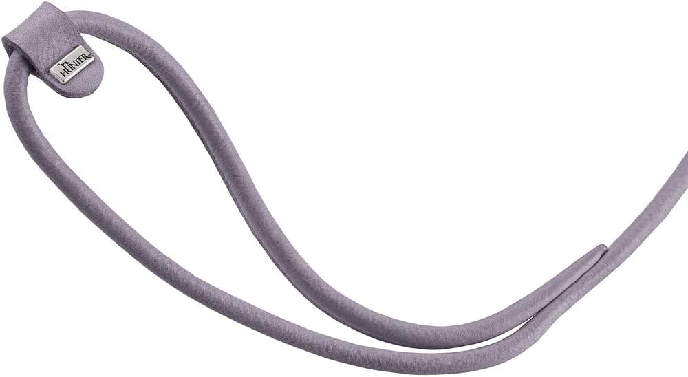 Thumbnail 2 de Hunter Hundeführleine SOHO Round MINI (6/140) aus Rindsleder mit Handschlaufe – Flieder-grau