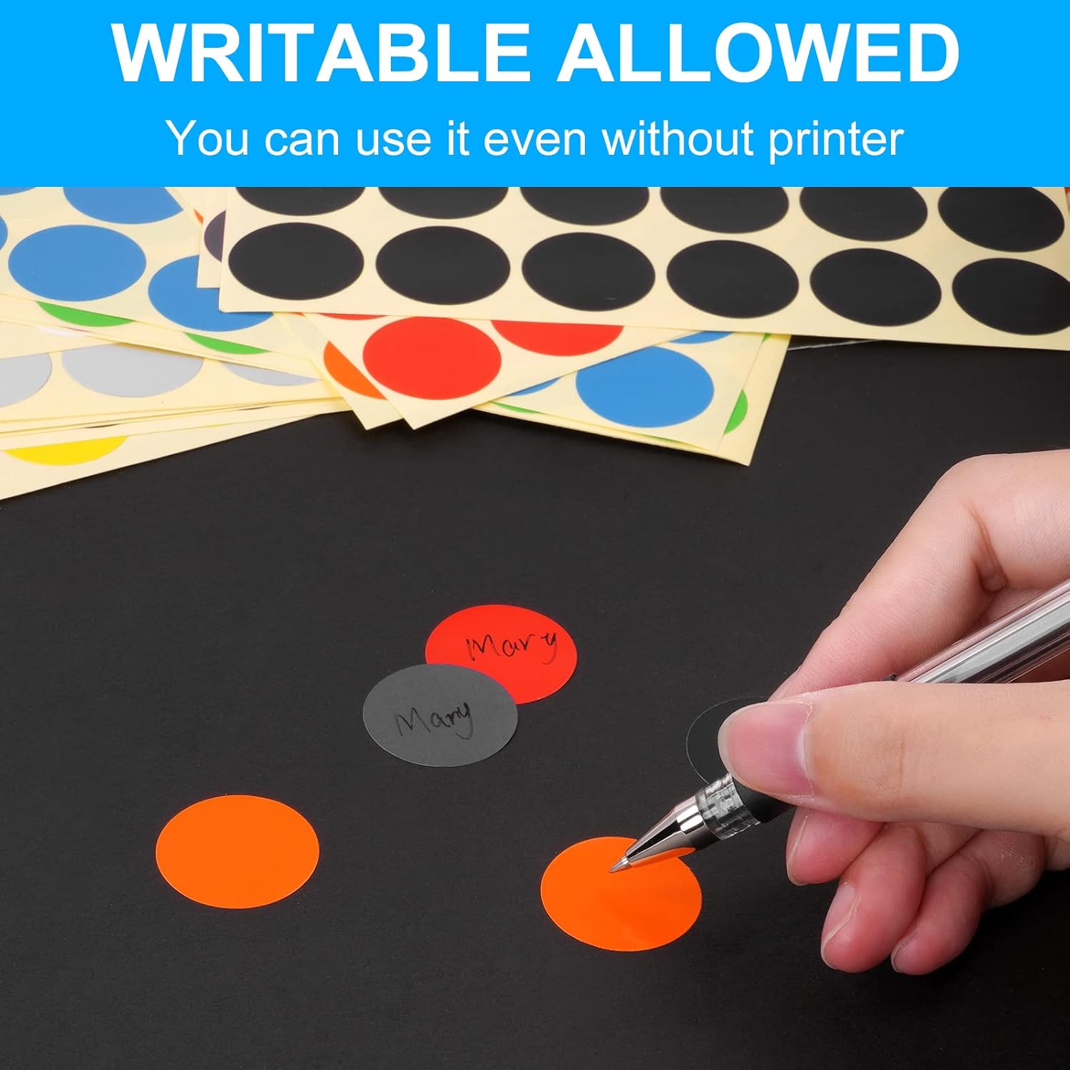 Thumbnail 3 de Vicloon 1120 Adesivi rotondi 19 mm, 16 colori 🎨