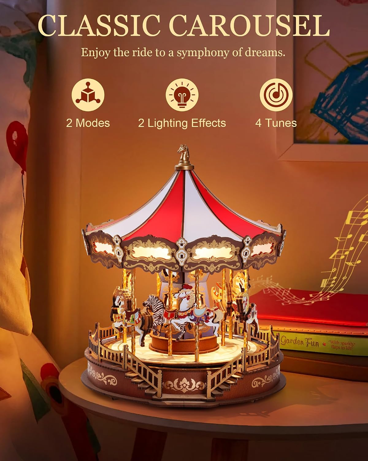 Detalle 2 de Rolife Puzzle 3D Carrousel Boîte à Musique
