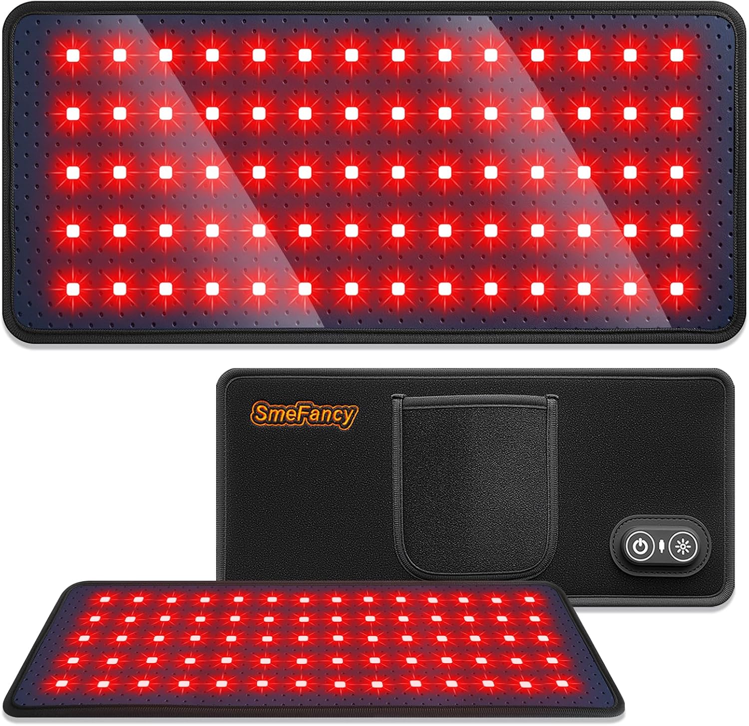 Detalle de Red Light Therapy Pad, 660nm Red and 850nm Infrared, 14.4 x 6.1 Inches