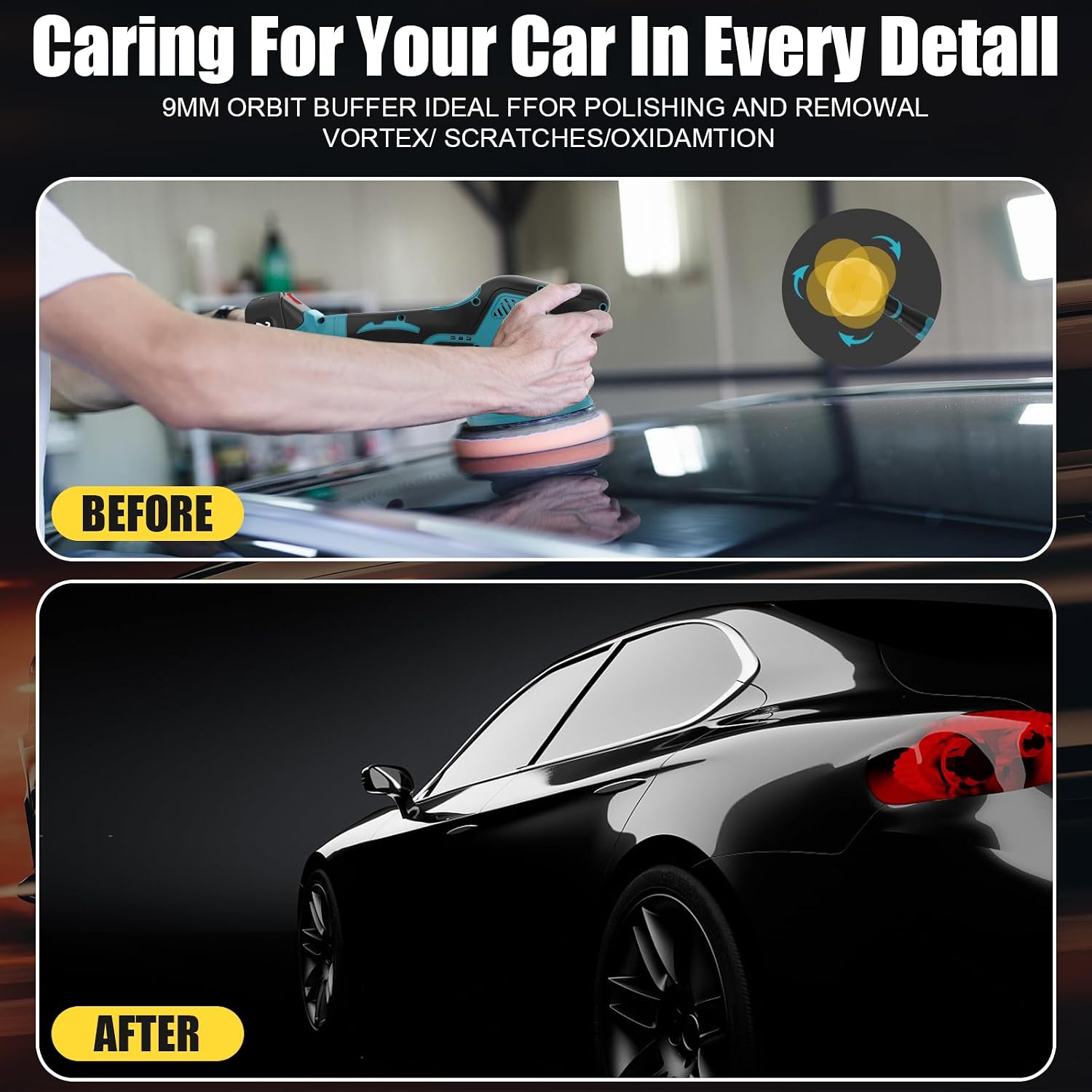 Detalle 2 de Vkdemer Cordless Car Polisher 6-Inch