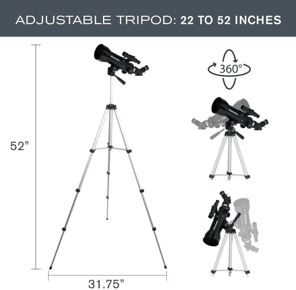 Detalle de Celestron Travel Scope 70 70mm Refractor Telescope