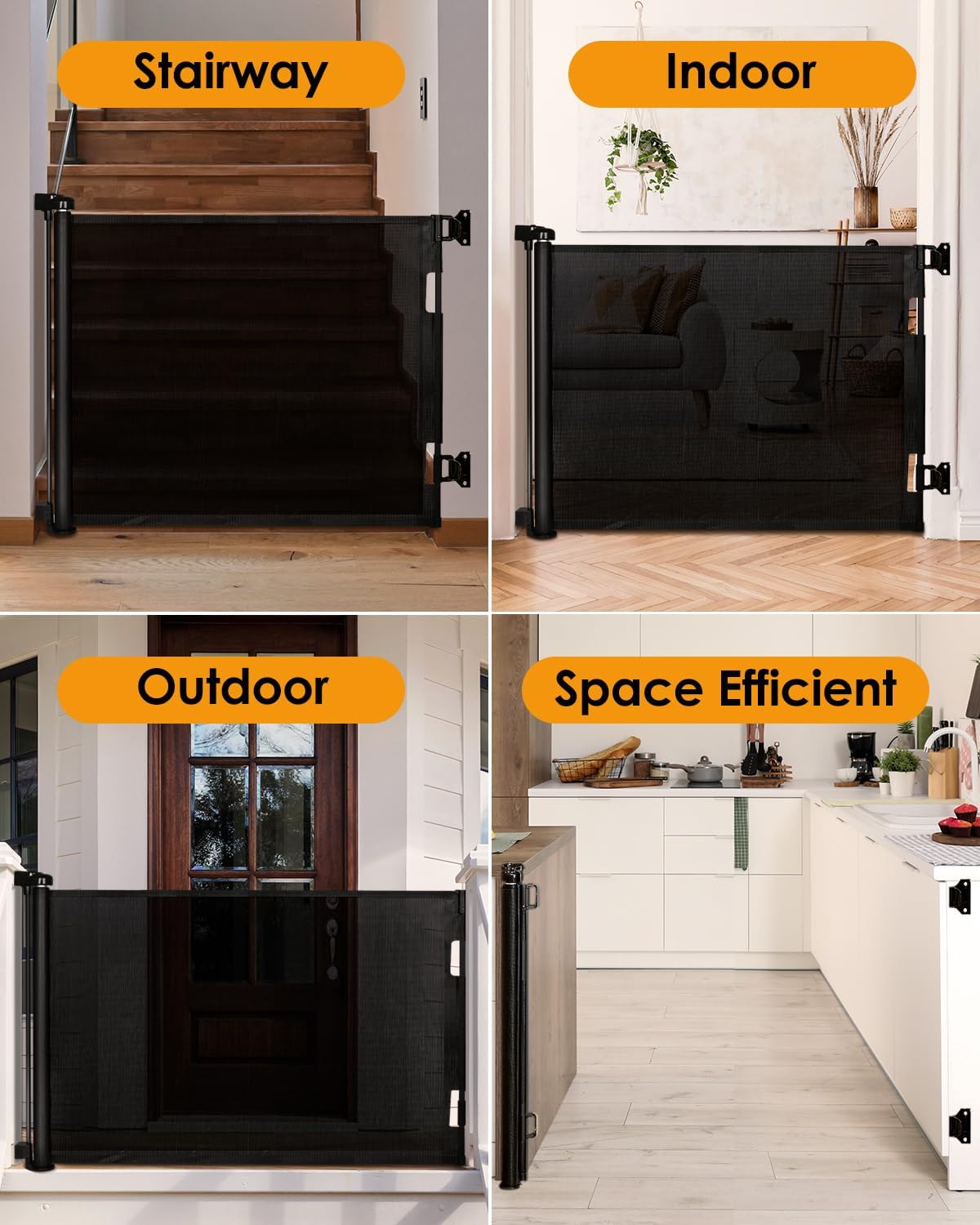 Thumbnail 5 de derimkcoa Retractable Stair Gate 86 cm tall 🚪