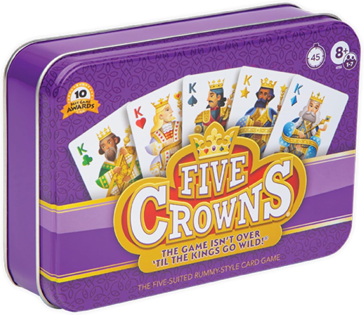 Detalle de Five Crowns Collectible Tin Card Game 1-7 Players 🎲