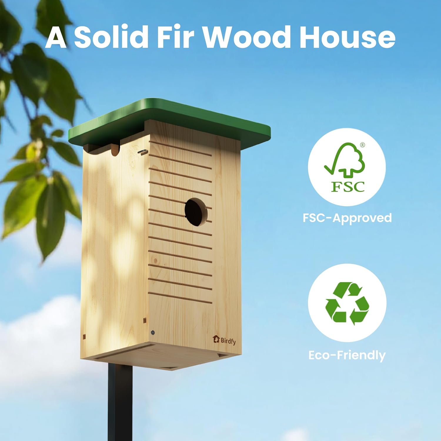 Detalle de Birdfy Smart Bird House with Camera – Solar Powered, 1080HD Live Video