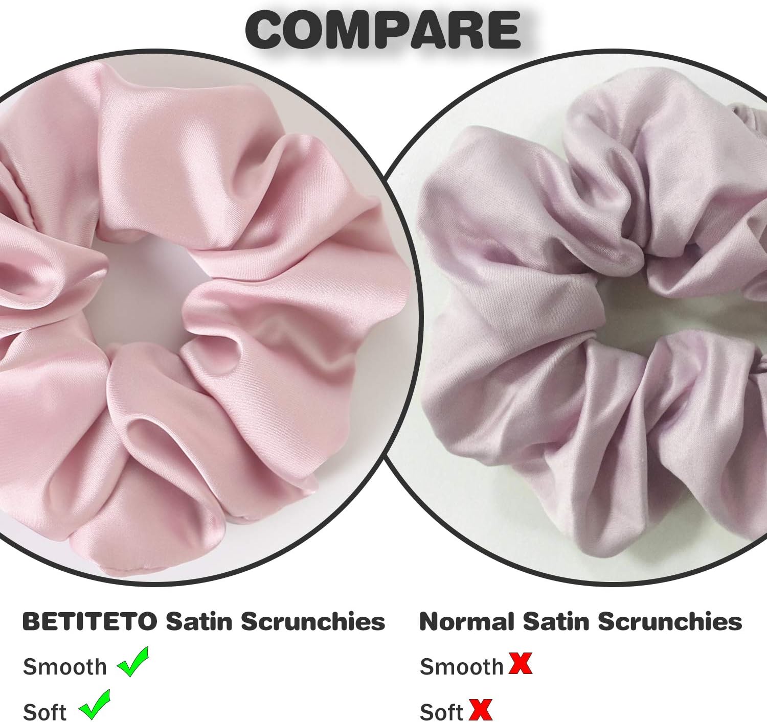 Thumbnail 2 de BETITETO Satin Scrunchies, Set of 6