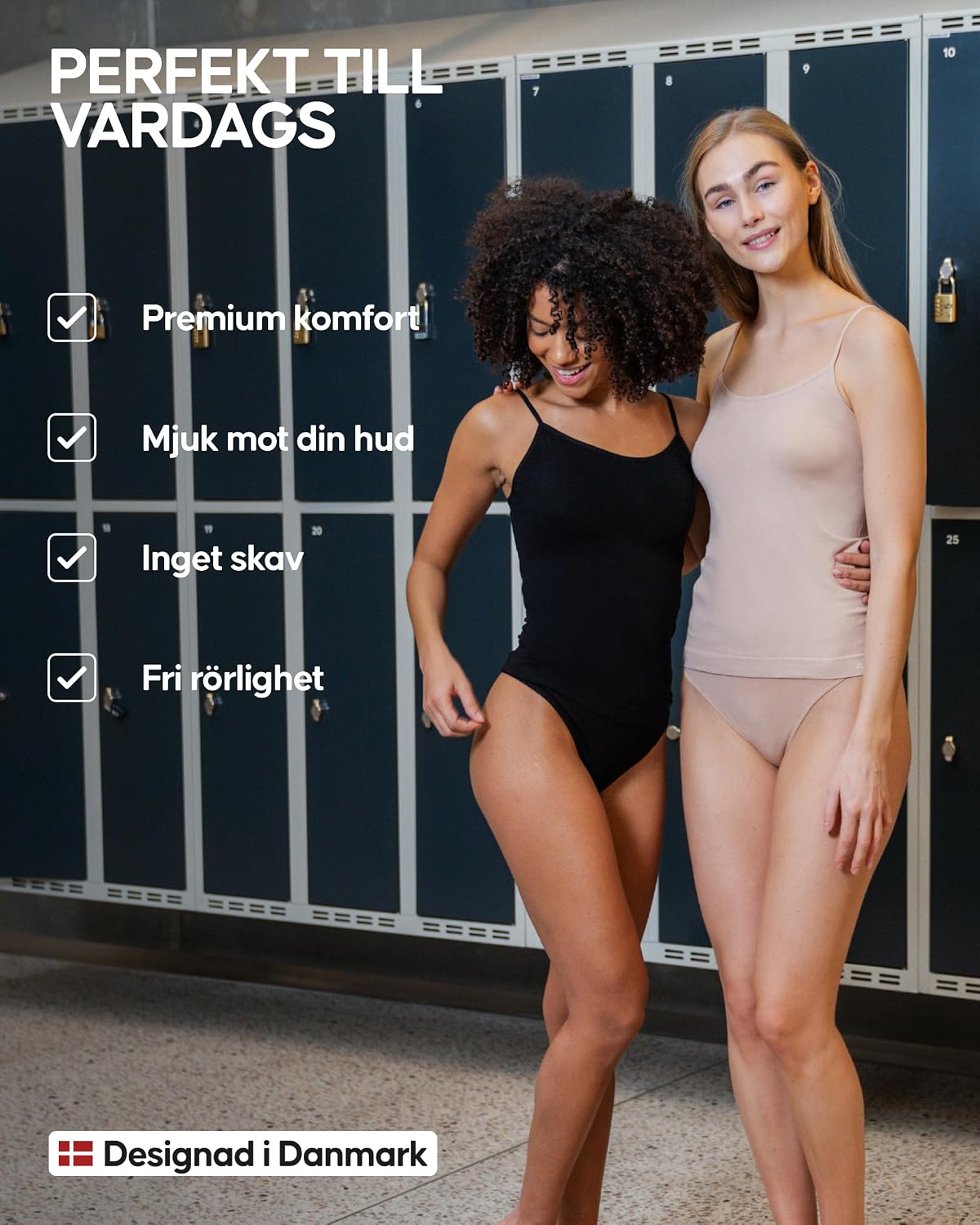 Detalle de DANISH ENDURANCE bambulinne för dam, sömlöst 2-pack med justerbara axelband