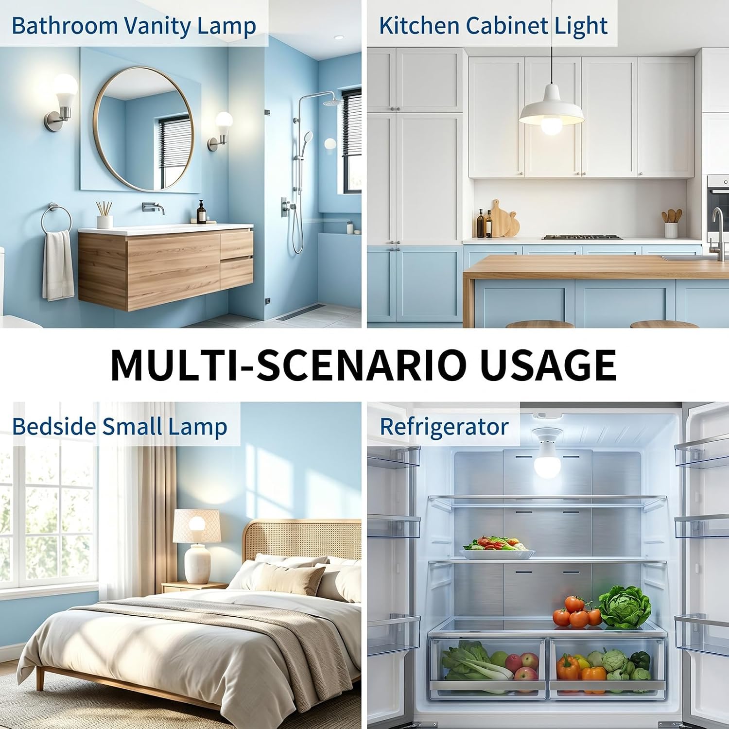 Detalle 2 de YLTKJ We16x32537 Refrigerator Freezer LED Bulbs, 6500K, E27, 2-Pack