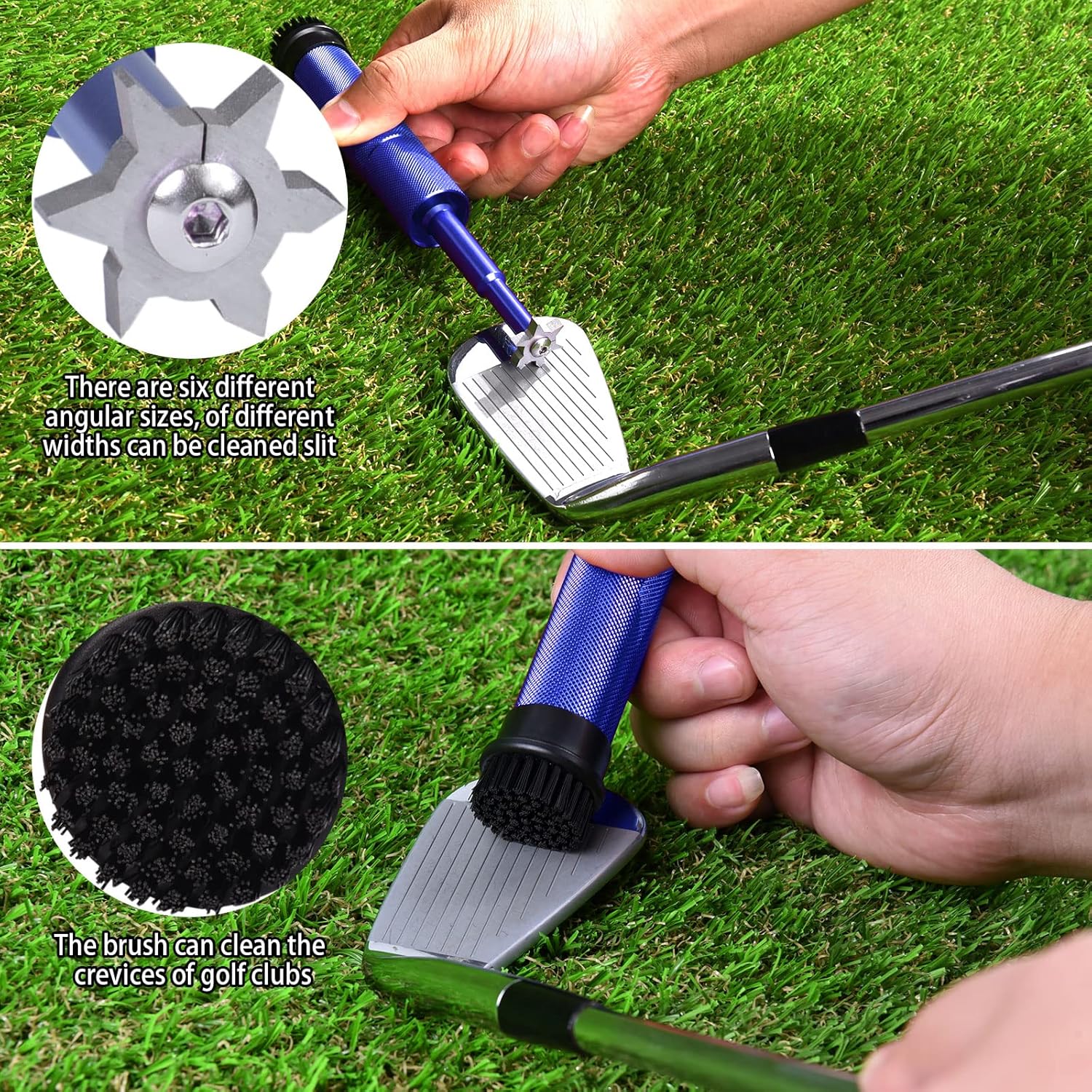 Thumbnail 3 de BIG TEETH Golf Club Cleaner Groove Sharpener with Round Brush – One-Piece, Non-Slip Grip