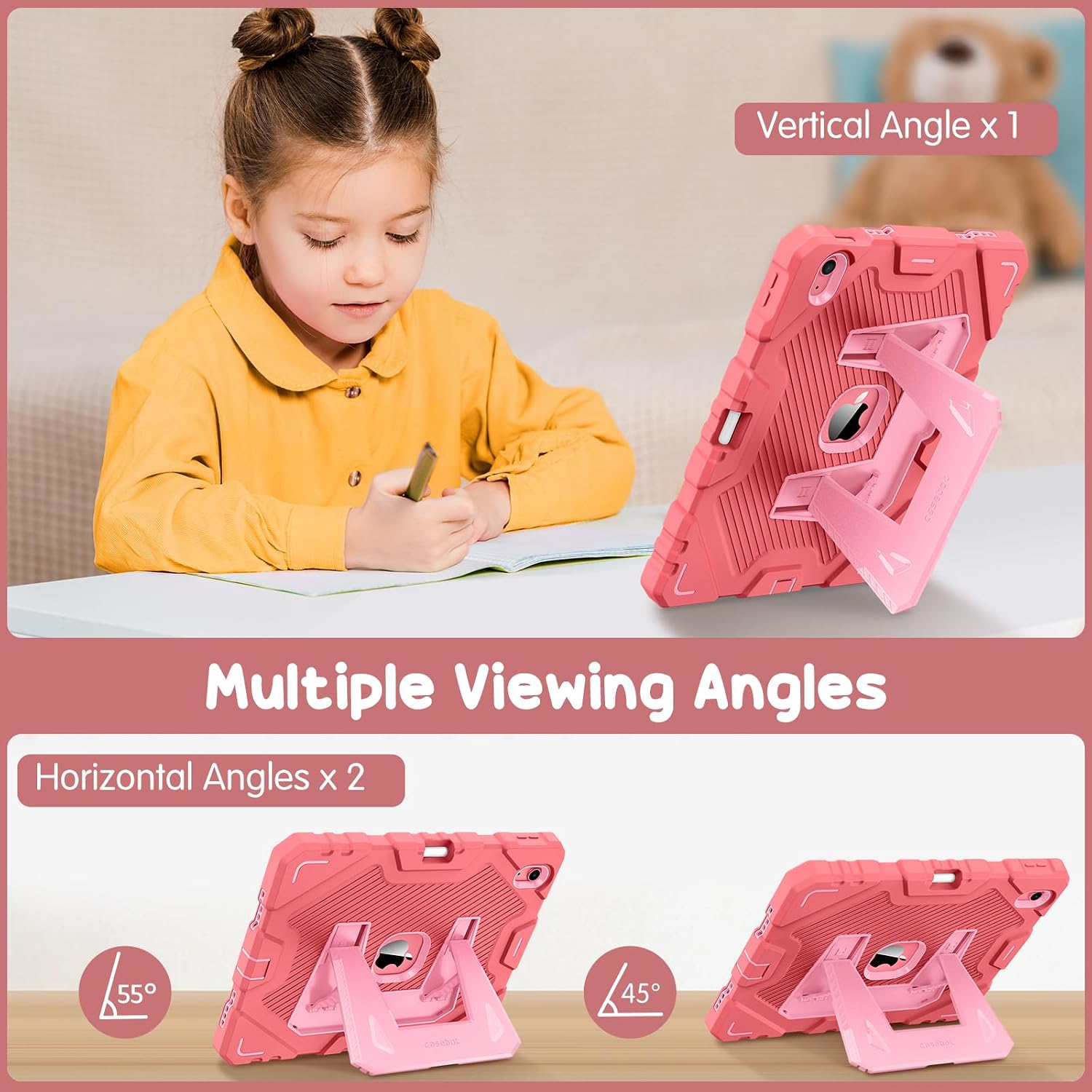 Detalle de FINTIE Kids Case for iPad 11 Inch 2025 Pink