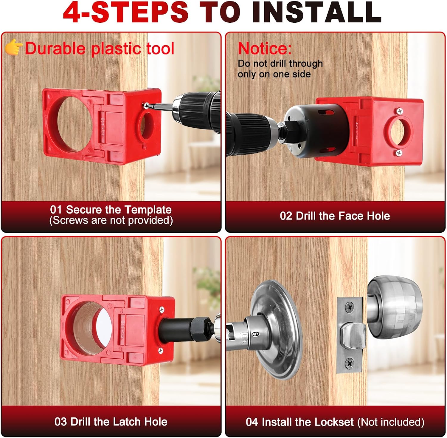 Thumbnail 5 de Gohelper LLT1062US Door Hinge Jig Kit with Aluminum Jig and Lock Templates