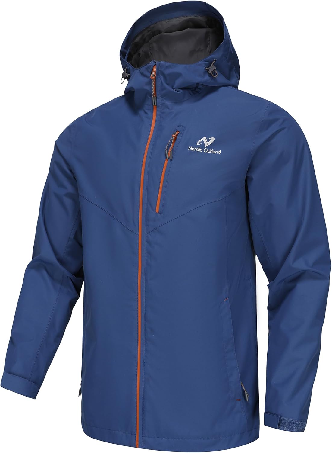 Detalle de Nordic Outland Mens Lightweight Hooded Waterproof Rain Jacket – Breathable Raincoat for Outdoor Hiking