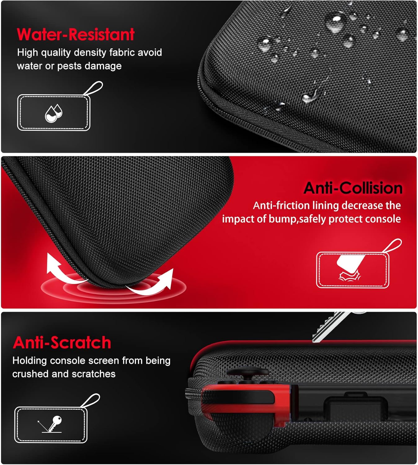 Thumbnail 4 de iVoler Funda rígida para Nintendo Switch con capacidad y bolsillos