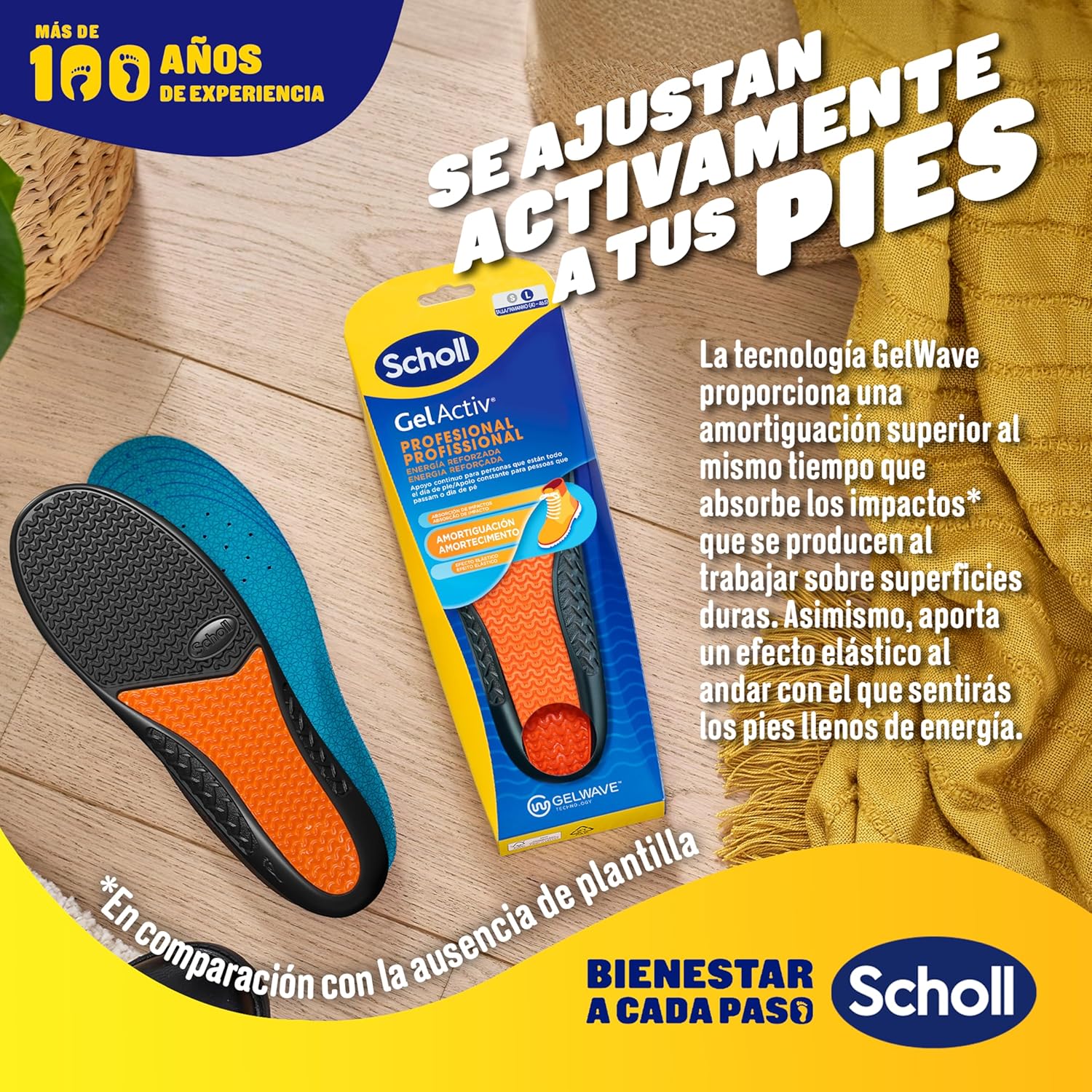 Thumbnail 2 de Scholl GelActiv Plantillas para Hombre, talla 40–46,5 👞