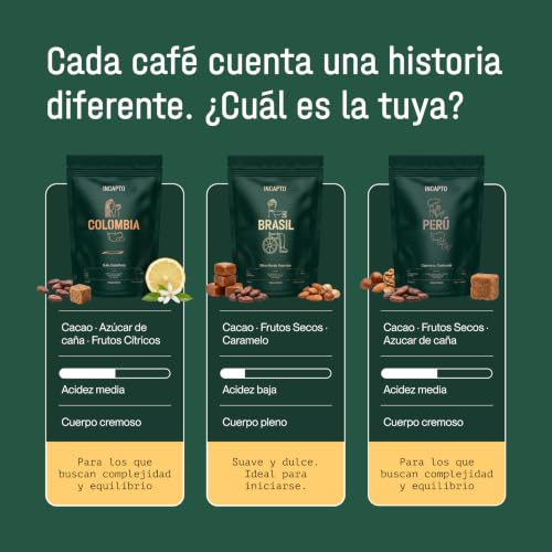 Thumbnail 9 de Incapto Café en Grano de Especialidad 1 kg — Origen Colombia, 100% Arábica, Tueste Natural y Artesanal