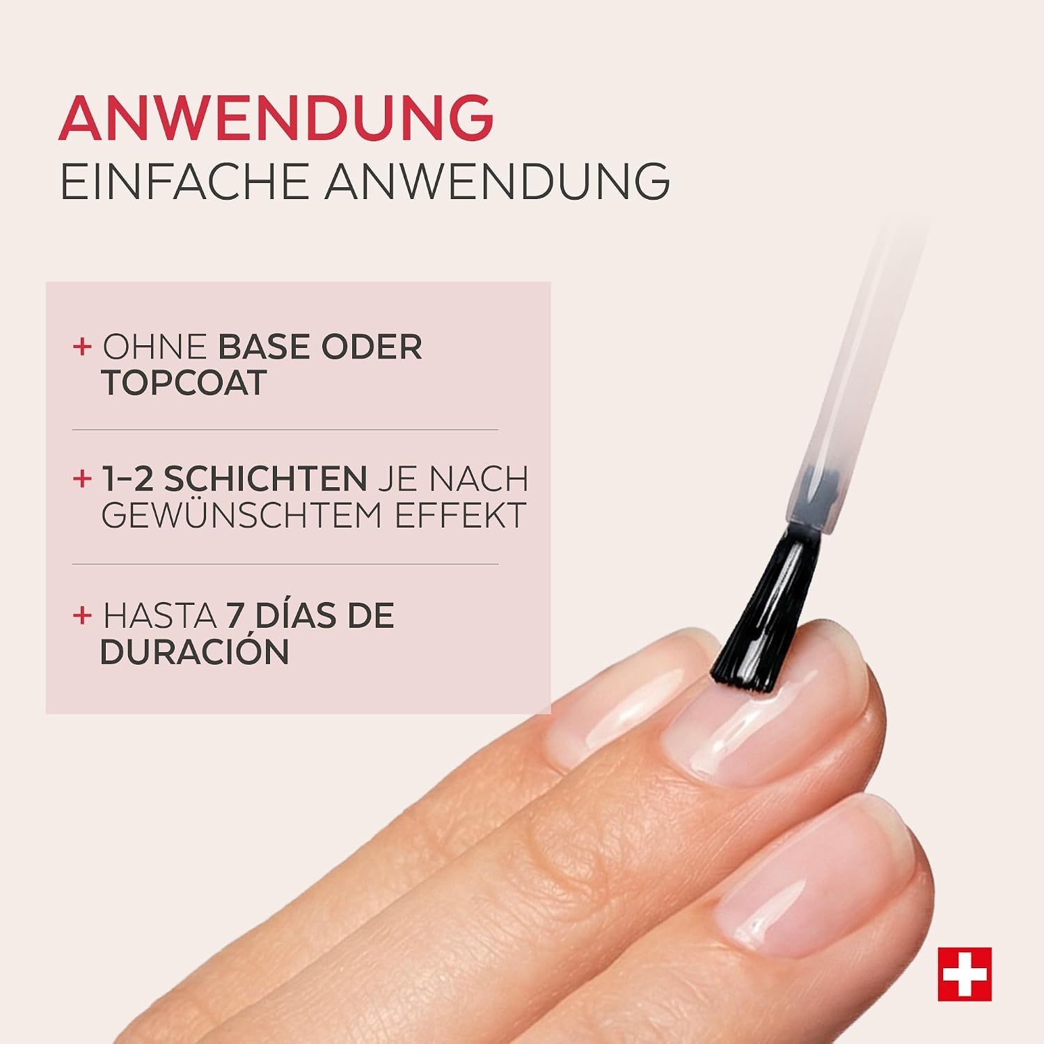Detalle de PODERM Nagellack Pflege Corrector & Perfector mit Kollagen – glättet und kaschiert Nagelrillen (8 ml)