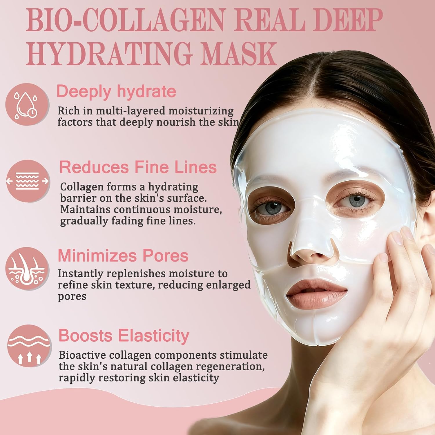 Thumbnail 1 de 8 Pezzi Maschera Collagene Viso Bio-Collagen Real Deep Mask: collagen mask overnight per idratazione e notte