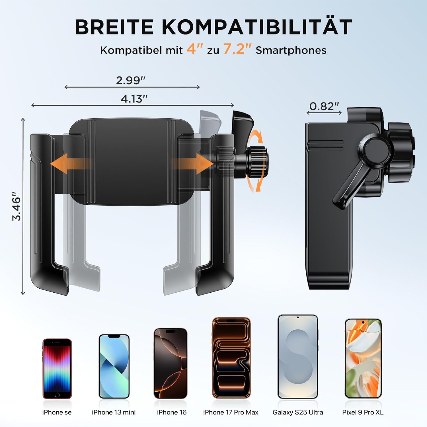 Thumbnail 5 de Miracase Handyhalterung Fahrrad [2026] Universal – 360° Lenkerhalterung für Smartphone