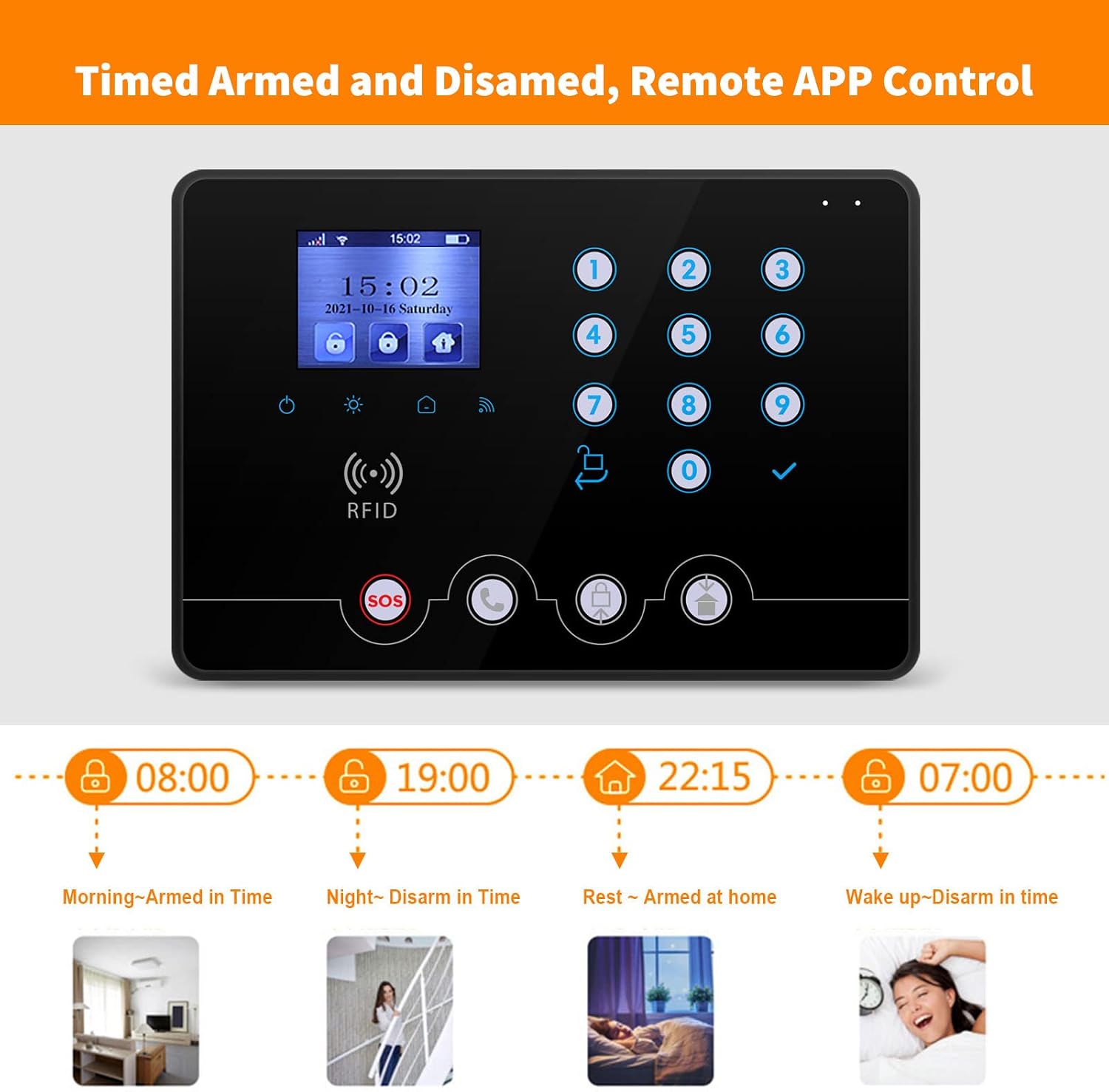 Thumbnail 5 de Wolf Guard W4Q-X WiFi 4G kit sistema di allarme antifurto per casa, app Smart Life e controllo remoto