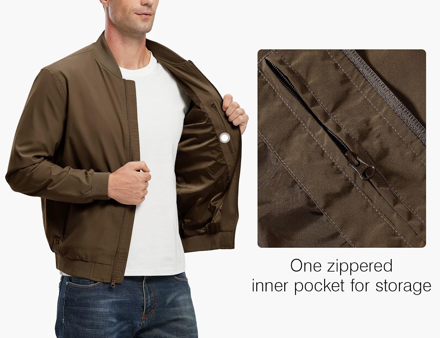 Detalle 2 de Rdruko Men's Bomber Jacket