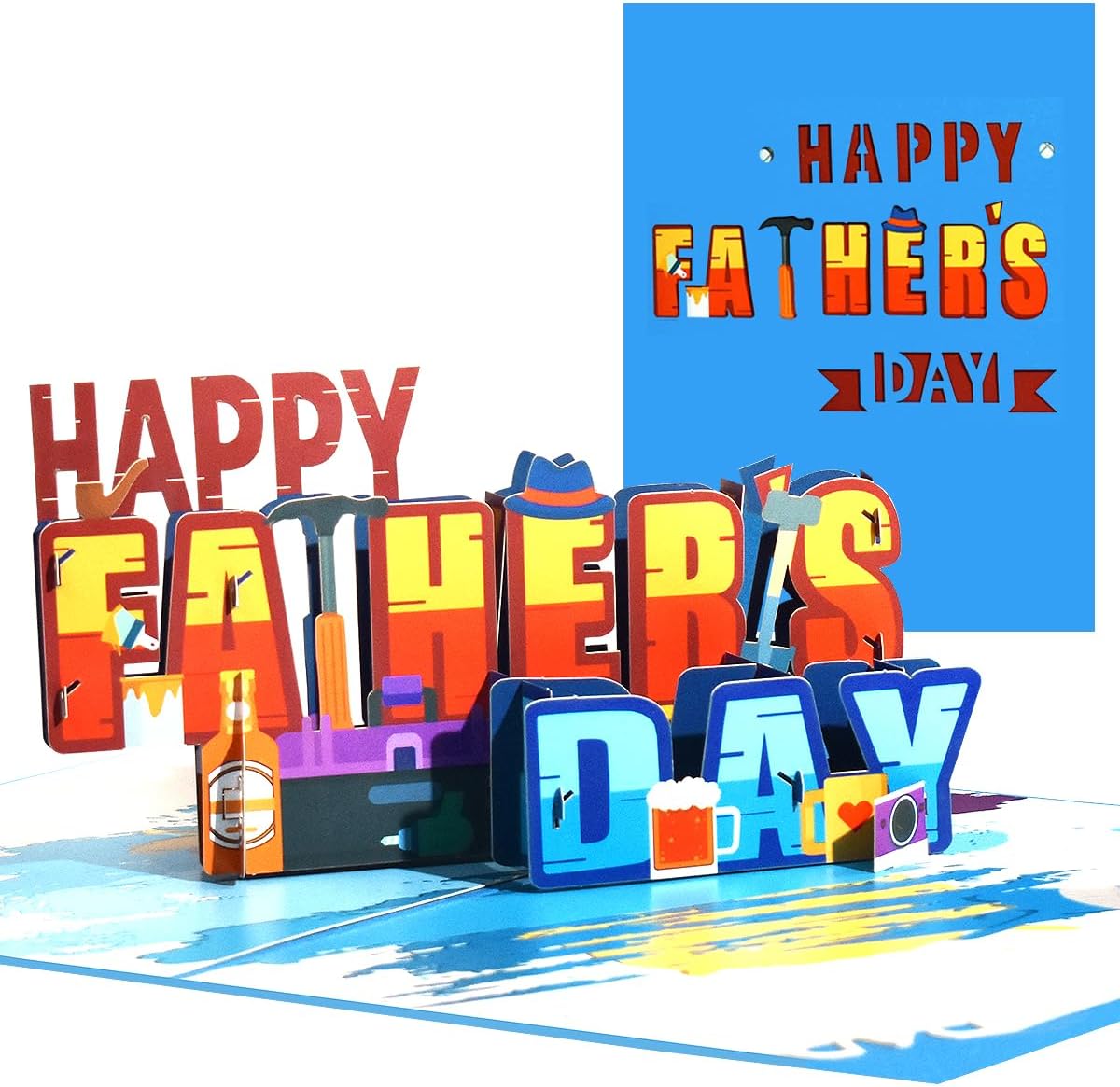 Detalle de CNLITIHEKKA Happy Father's Day 3D Pop-Up Card with Envelope