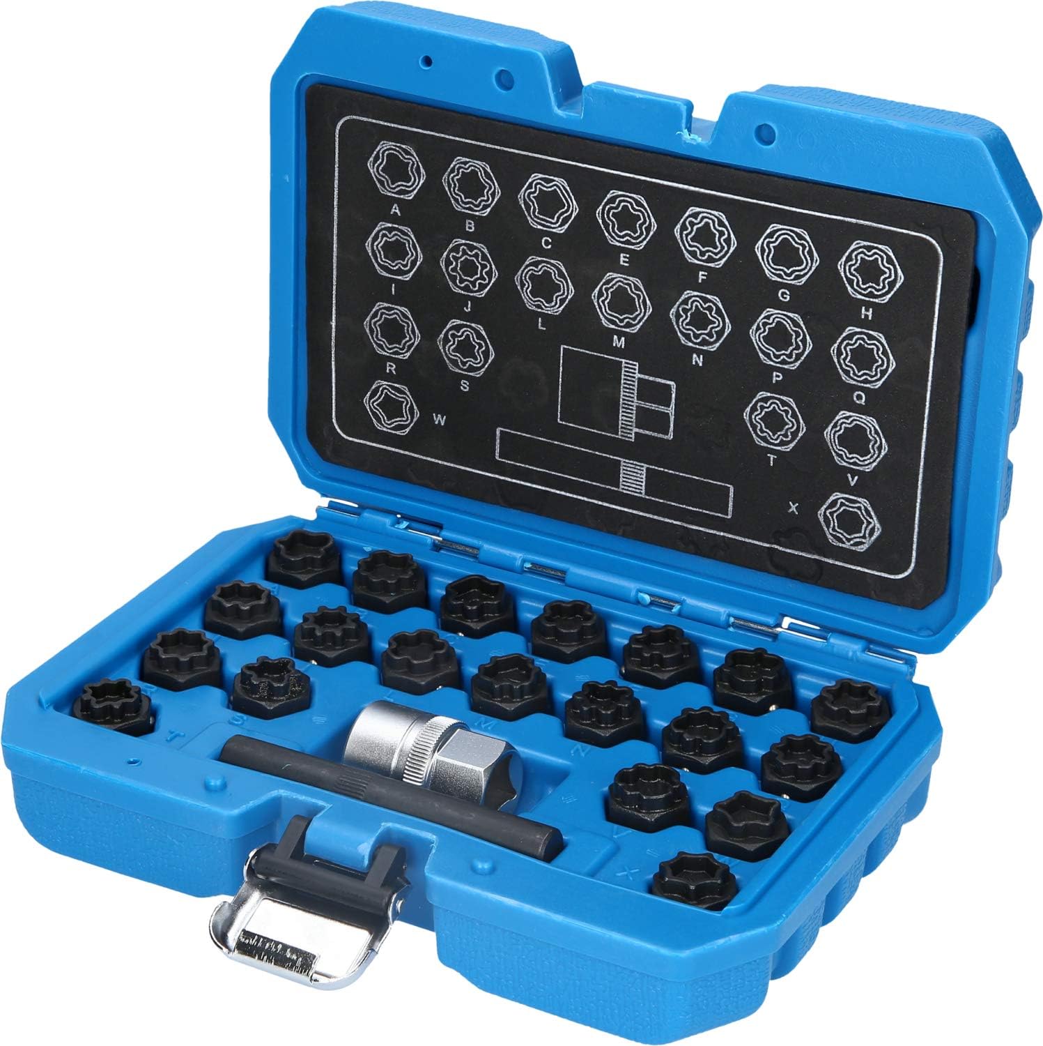 Brilliant Tools BT691360 – assortiment de 22 antivols de jantes pour Audi