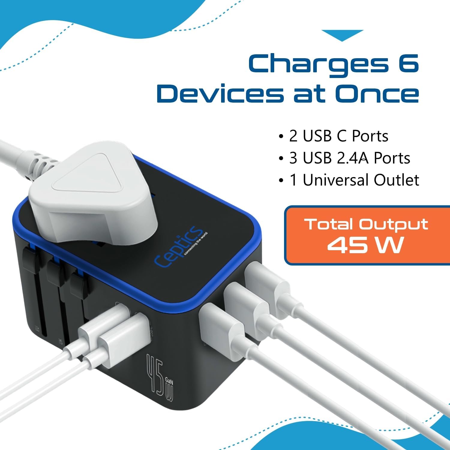 Thumbnail 3 de Ceptics Universal Travel Adapter 45W 🔌