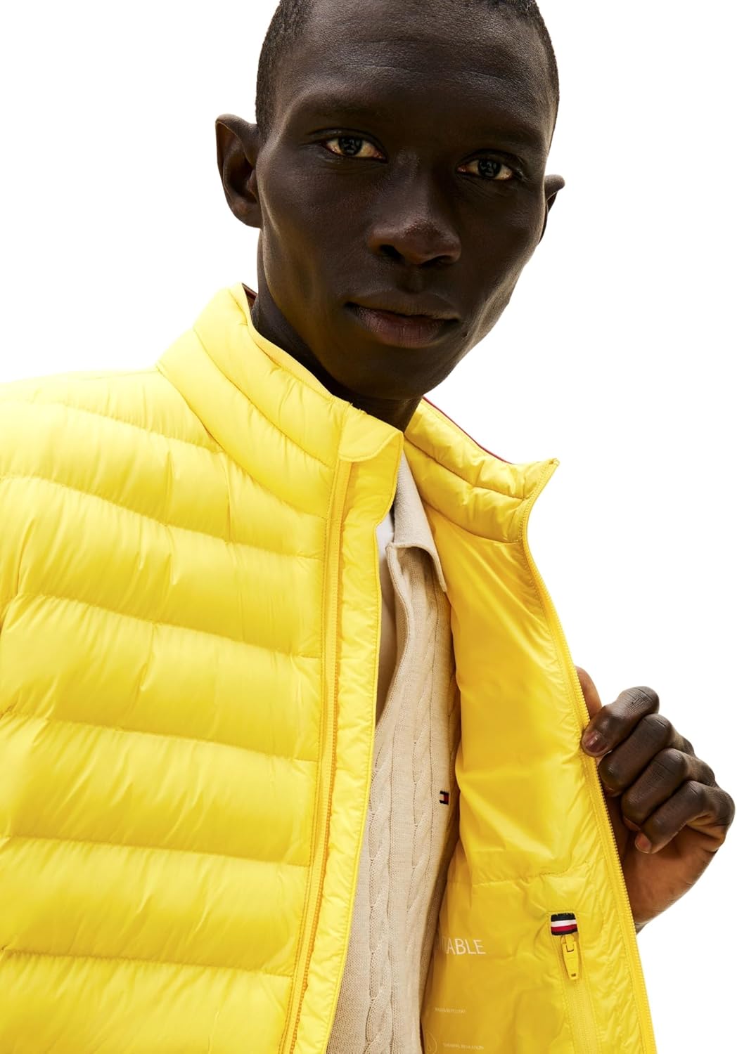 Detalle de Tommy Hilfiger Uomo Gilet Packable Recycled Vest Colletto alla Coreana