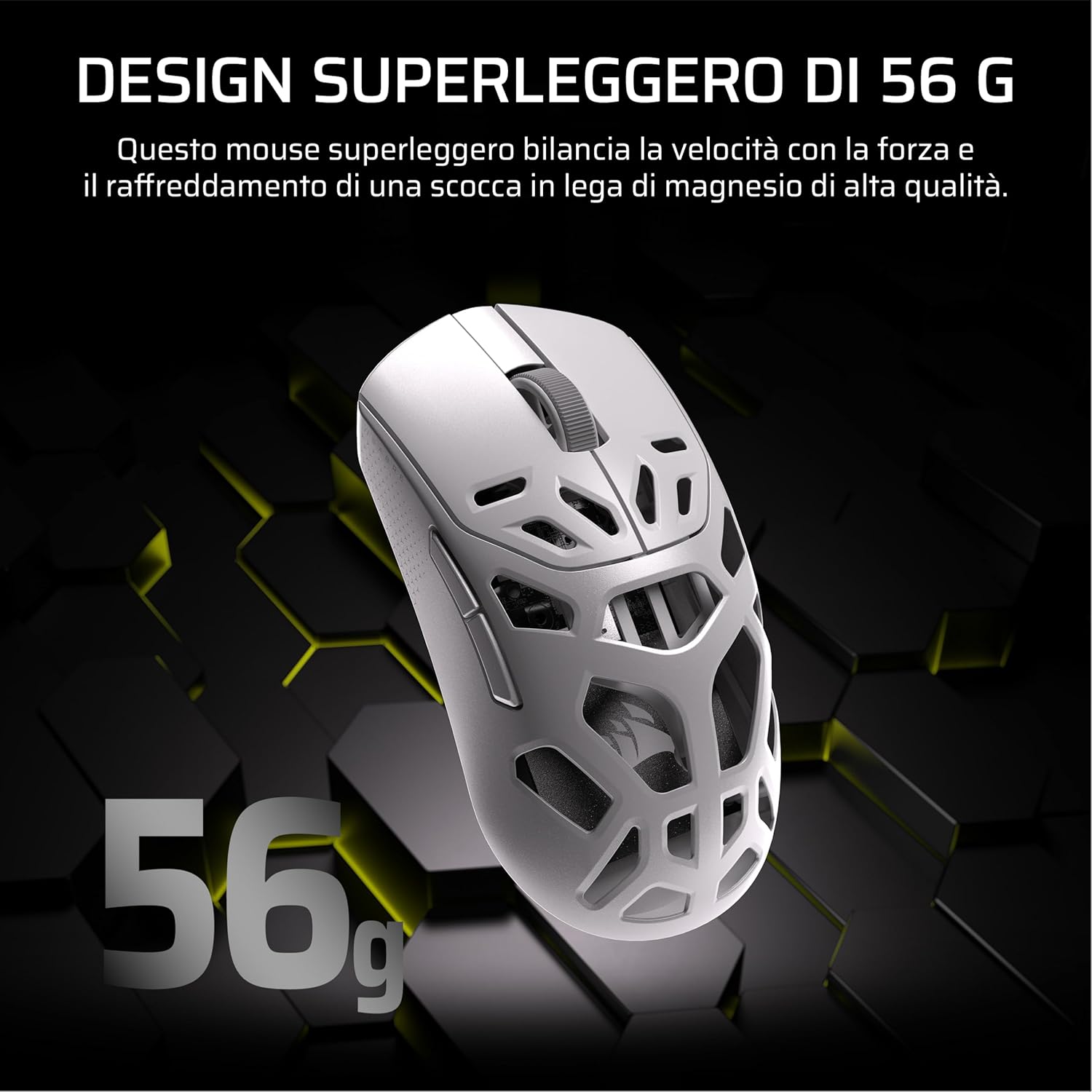 Thumbnail 3 de Corsair SABRE v2 PRO MG Wireless Mouse da gioco bianco con sensore MARKSMAN S fino a 33.000 DPI e 8.000 Hz