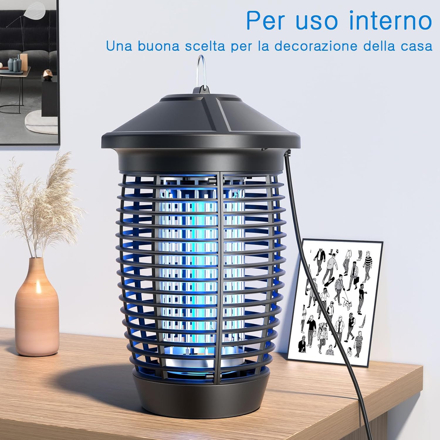 Detalle 2 de PALONE Lampada antizanzare elettrica 20 W con rete UV e copertura fino a 100 m²