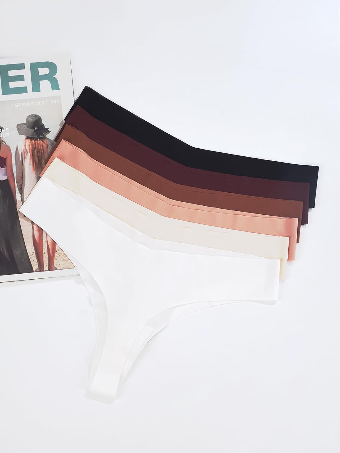 Detalle de Hellopopgo seamless thong 6-pack for women