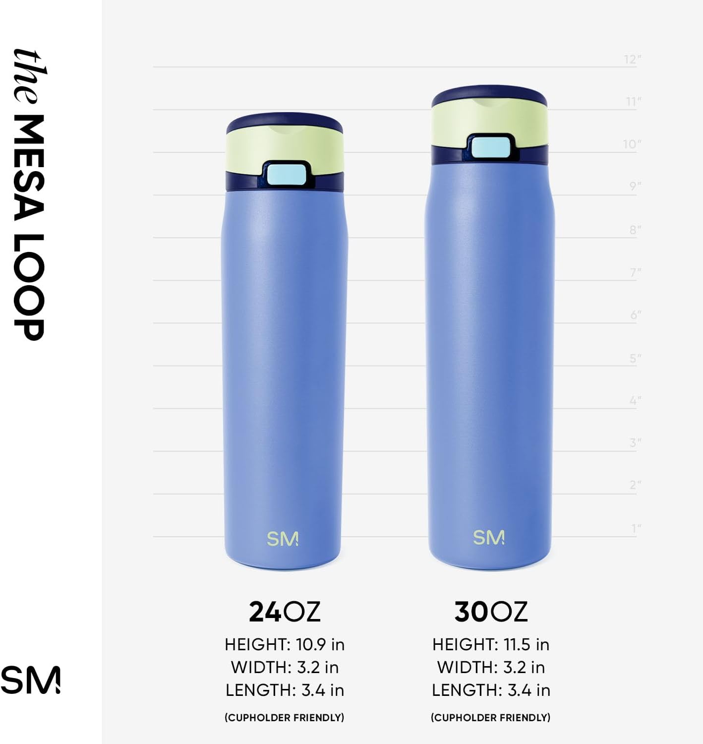 Detalle 2 de Borraccia Simple Modern Mesa Loop con cannuccia Neptune in acciaio inox isolata da 710 ml