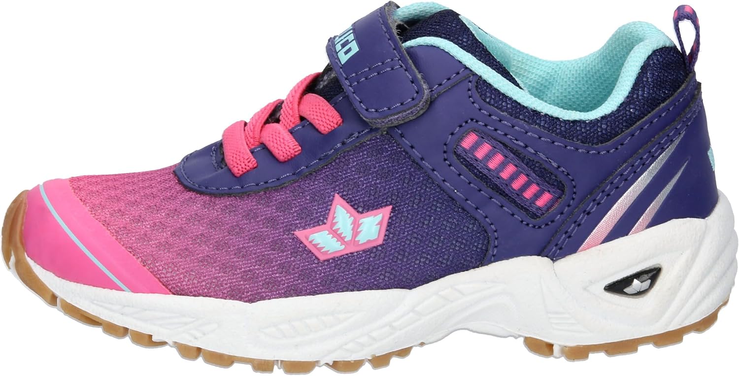 Detalle 2 de Lico Unisex Kinder Barney vs Hallenschuhe – mit Klett & elastischen Schnürsenkeln, flexible TPR-Laufsohle