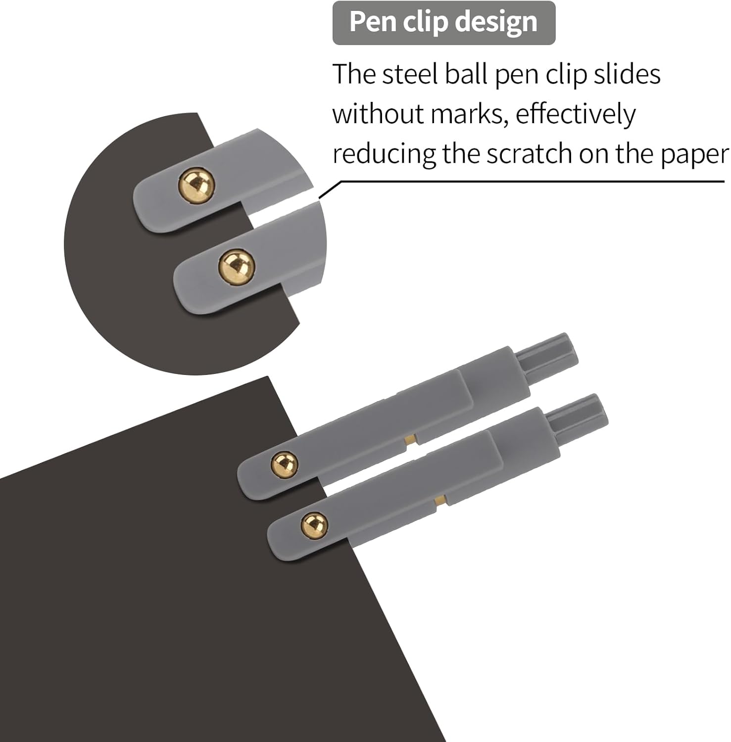 Detalle 2 de Ddaowanx Gel Pens (6-Pack) 0.5mm Quick-Dry Retractable Black Ink Fine Point