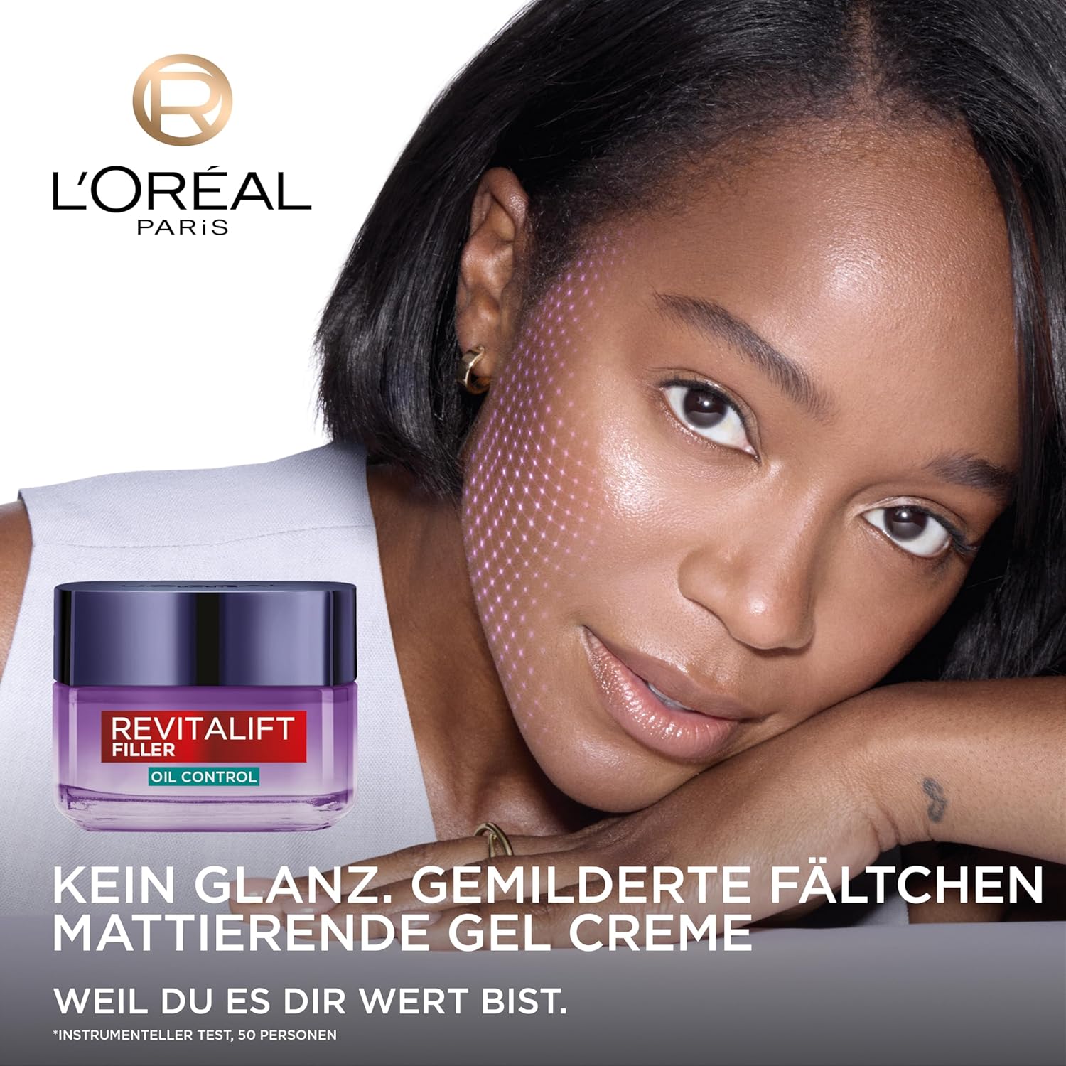 Thumbnail 1 de L’Oréal Paris Revitalift Filler Mattierende Gel-Creme Oil Control mit Hyaluronsäure & Salicylsäure (50 ml)