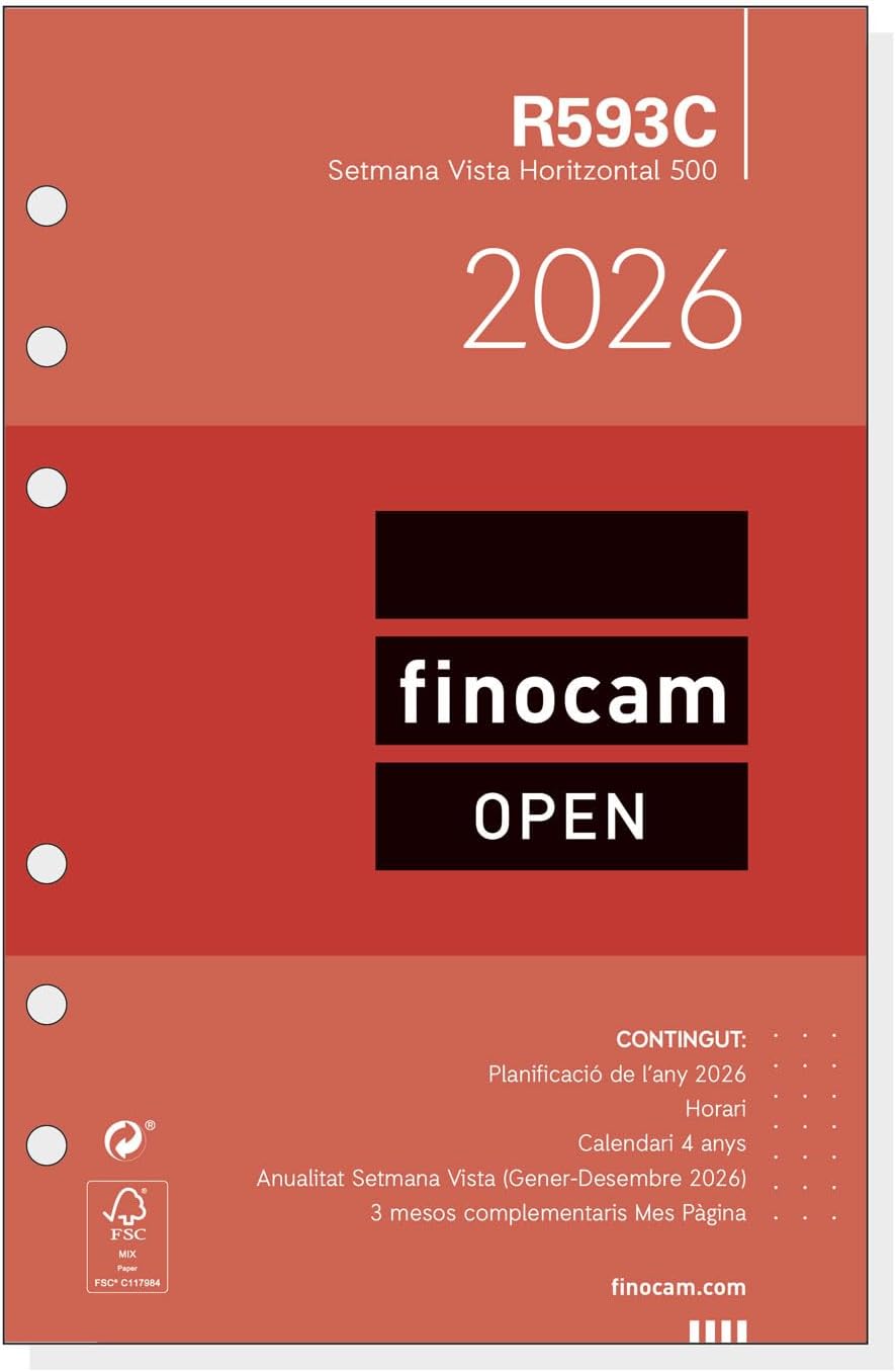 Thumbnail 4 de Finocam Recambio agenda Open 2026 Semana Vista